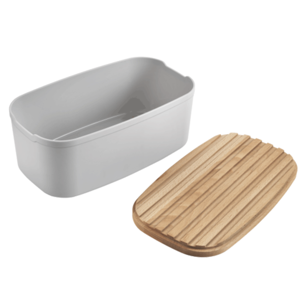 METALTEX BREAD BOX+CUTTING BOARD BREADY GREY