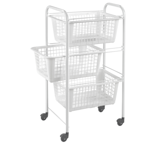 METALTEX ROLLING CART SAN DIEGO+3 BASKETS