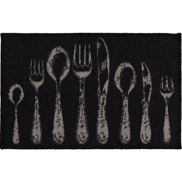 LUANCE MAT COUVERTS 50X80CM POLYAMIDE ZWART