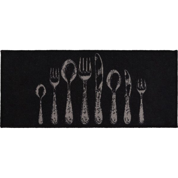 LUANCE MAT COUVERTS 50X120CM POLYAMIDE ZWART