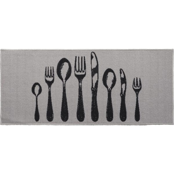 LUANCE MAT COUVERTS 50X120CM POLYAMIDE GRIJS