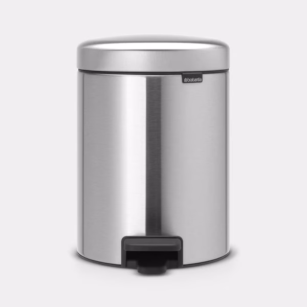 BRABANTIA NEWLCON 5L PEDAL BIN M.STEEL FINGERPRINT PROOF