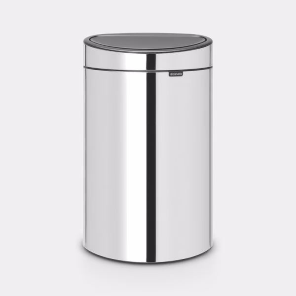 BRABANTIA TOUCH BIN NEW 40L BRILLIANT STEEL