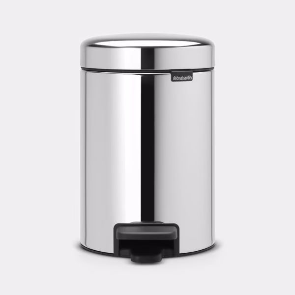BRABANTIA PEDAL BIN 3L BRILLIANT STEEL NEWICON