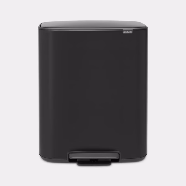 BRABANTIA BO PEDAL BIN 60L MATT BLACK