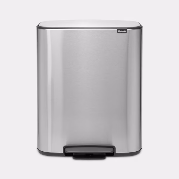 BRABANTIA BO PEDAL BIN 2X30L MSTEEL FINGERPRINT PROOF