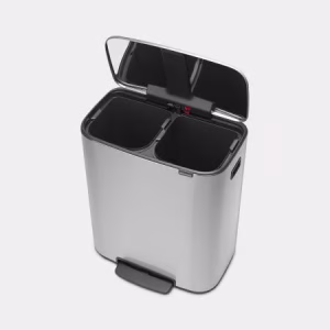 BRABANTIA BO PEDAL BIN 2X30L MSTEEL FINGERPRINT PROOF