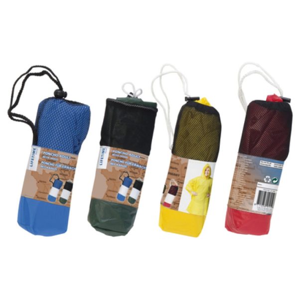 LIFETIME PONCHO VOLWASSEN 100X130CM - Afbeelding 2