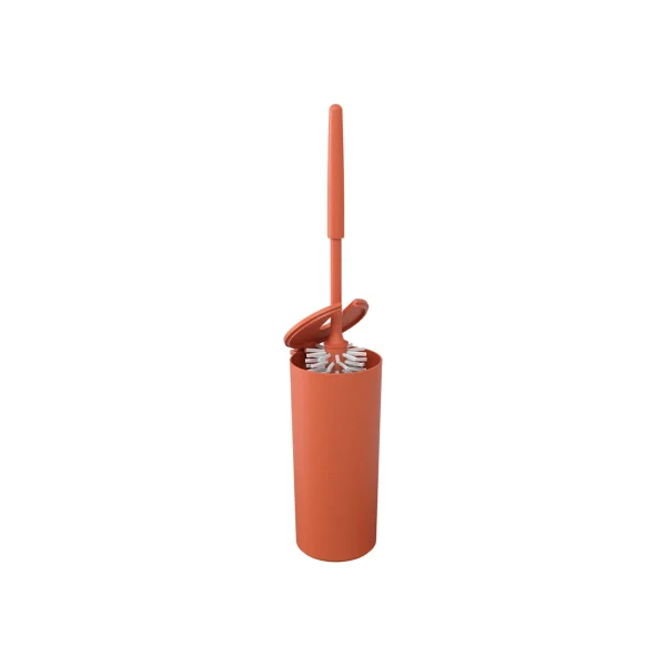 COZA TOILETBORSTEL+HOUDER PAPAYA ORANGE