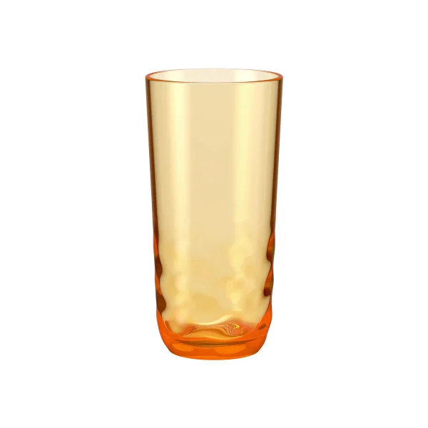 COZA GLASS WAVE 350ML ORANGE FLAME