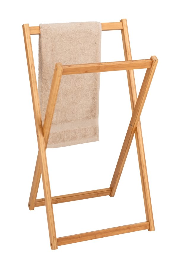 WENKO HANDDOEKENREK BAMBUSA BAMBOO NATUREL - Afbeelding 2