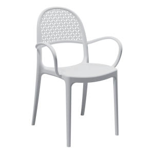 ARETA ELSA/B ARMCHAIR WHITE 52X55X85CM