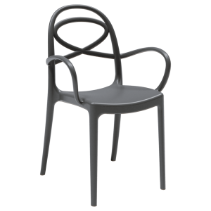 ARETA LUNA/B ARMCHAIR BLACK  52X55X85CM