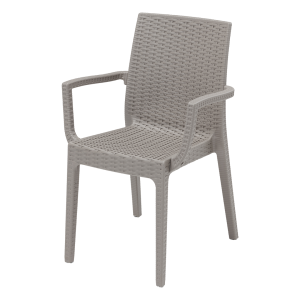 ARETA DAFNE RATTAN ARMSTOEL TAUPE 55X54X85CM