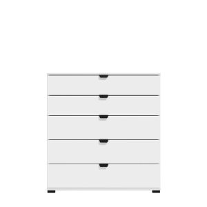DUERO 5F90 5DR CABINET WHITE 90X40X95CM