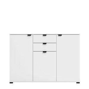 DUERO 3K2F CABINET 3DRS+2LA WHITE 135X40X95CM