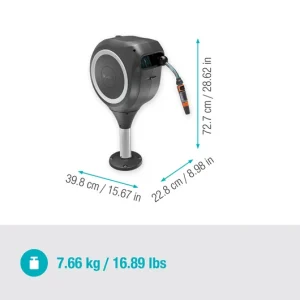GARDENA HOSEBOX ROLLUP S 15M GRIJS/WIT
