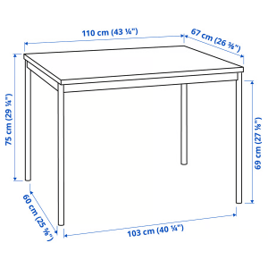 SANDSBERG TAFEL ZWART 110X67CM